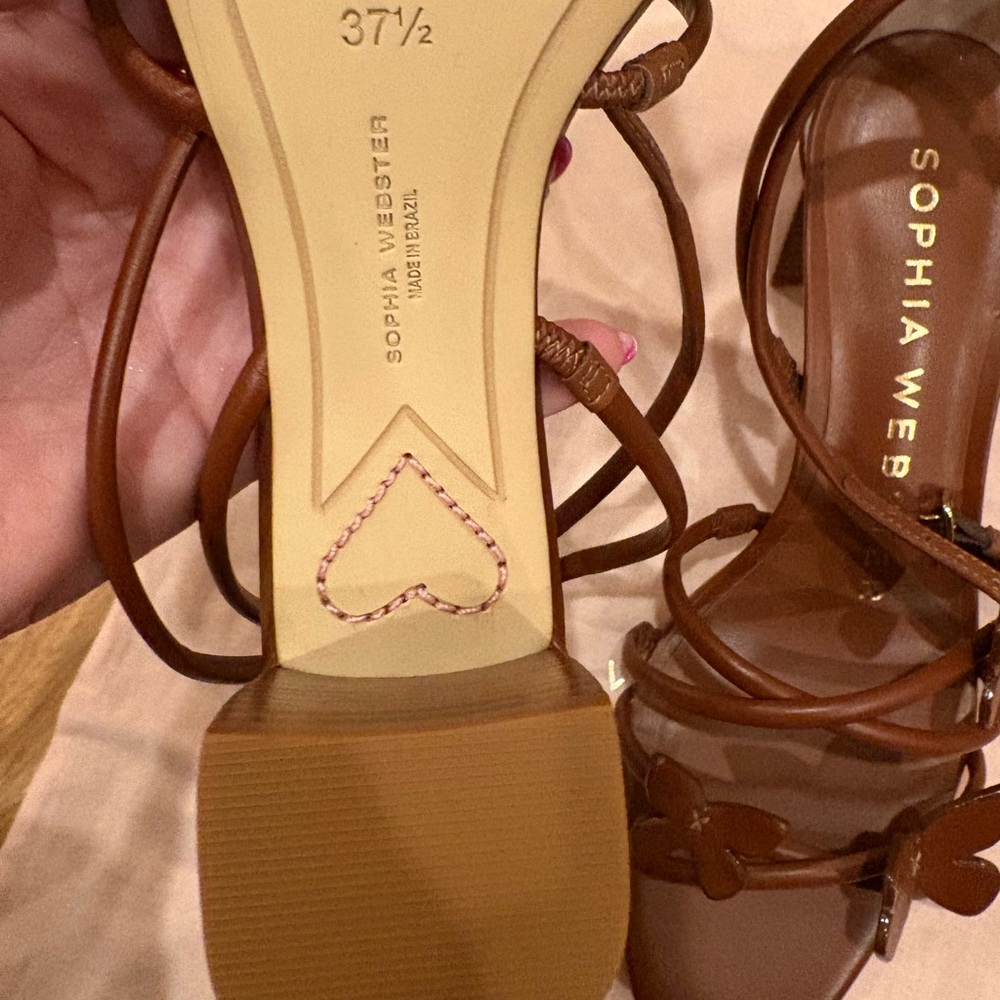Sophia Webster Brown Butterfly Heels - Picture 7 of 9